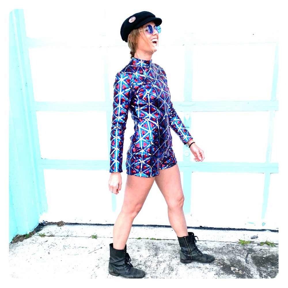 Sequin Festival Romper